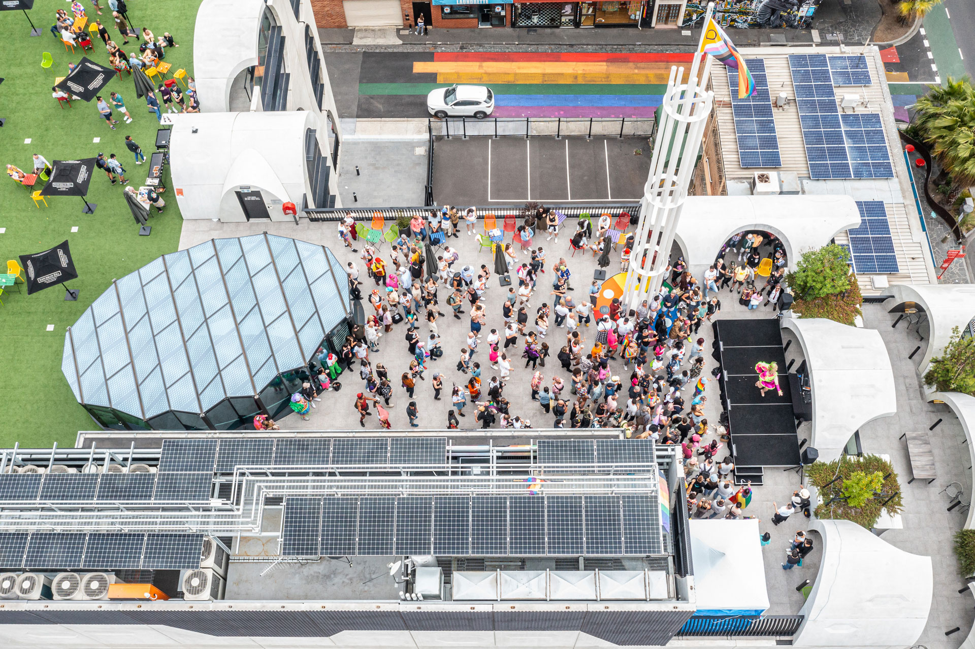 Birds eye view of VPC rooftop
